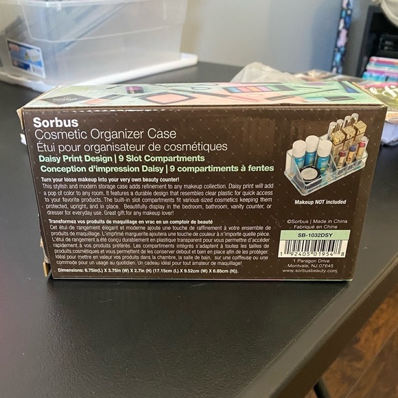 SORBUS Cosmetic Organizer Case, 9 Compartments - Picture 2 of 4